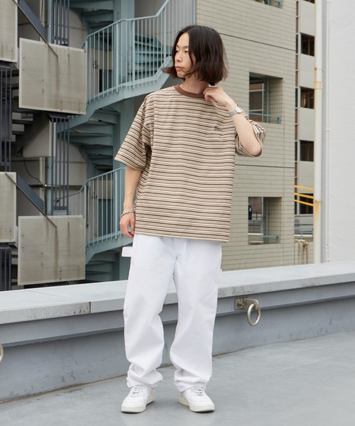 POLeR(ポーラー)の「POLeR/ポーラー 90's STRIPE QUICK DRY TEE 90年代ストライプクイックドライTシャツ 秋 秋服 2026年秋冬(Tシャツ/カットソー・メンズ・ベージュ/ホワイト/チャコール・M/XL)」の22枚目の写真