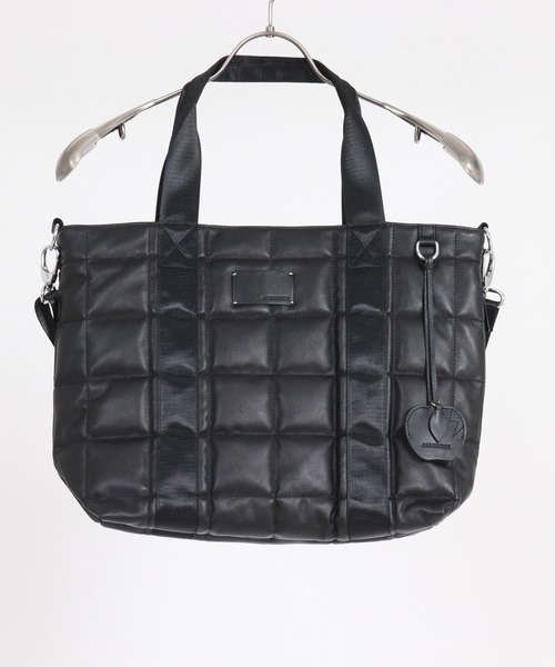 ADAM PATEK(アダムパテック)の「mko13956-w-r leather quilting medium tote キルティングトートバッグ(AP2629018)(トートバッグ・メンズ・ブラック・FREE)」の8枚目の写真