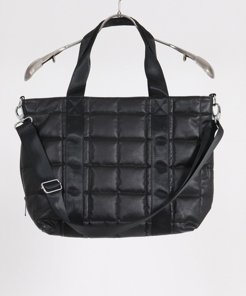 ADAM PATEK(アダムパテック)の「mko13956-w-r leather quilting medium tote キルティングトートバッグ(AP2629018)(トートバッグ・メンズ・ブラック・FREE)」の9枚目の写真