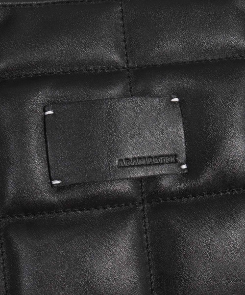 ADAM PATEK(アダムパテック)の「mko13956-w-r leather quilting medium tote キルティングトートバッグ(AP2629018)(トートバッグ・メンズ・ブラック・FREE)」の12枚目の写真