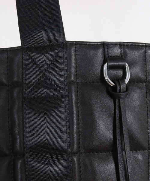ADAM PATEK(アダムパテック)の「mko13956-w-r leather quilting medium tote キルティングトートバッグ(AP2629018)(トートバッグ・メンズ・ブラック・FREE)」の14枚目の写真
