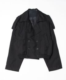 Military Double Breasted Cropped Pea Coat / ミリタリーダブルブレステッドクロップドPコート