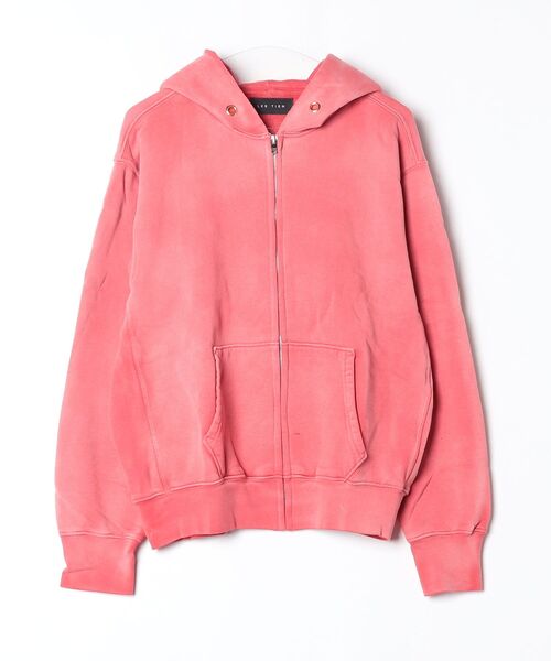 LES TIEN(レスティエン)の「LES TIEN CROPPED ZIP HOODIE (CF-1011-PS)(パーカー・メンズ・ピンク/グリーン/ライトブルー・LARGE/MEDIUM)」の3枚目の写真