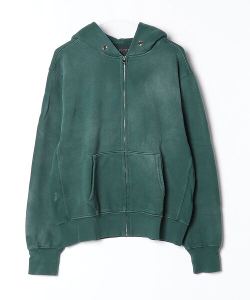 LES TIEN(レスティエン)の「LES TIEN CROPPED ZIP HOODIE (CF-1011-PS)(パーカー・メンズ・ピンク/グリーン/ライトブルー・LARGE/MEDIUM)」の2枚目の写真