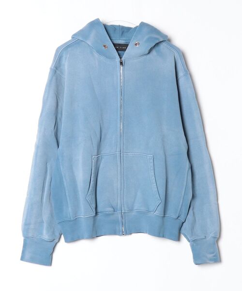 LES TIEN(レスティエン)の「LES TIEN CROPPED ZIP HOODIE (CF-1011-PS)(パーカー・メンズ・ピンク/グリーン/ライトブルー・LARGE/MEDIUM)」の1枚目の写真