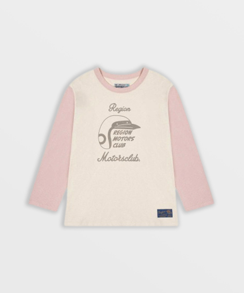 SAFARISPOT(サファリスポット)の「1/2 レジオン モータース クラブ ラグビー ロングスリーブ (ピーチ)(Tシャツ/カットソー・レディース・その他・1)」の1枚目の写真
