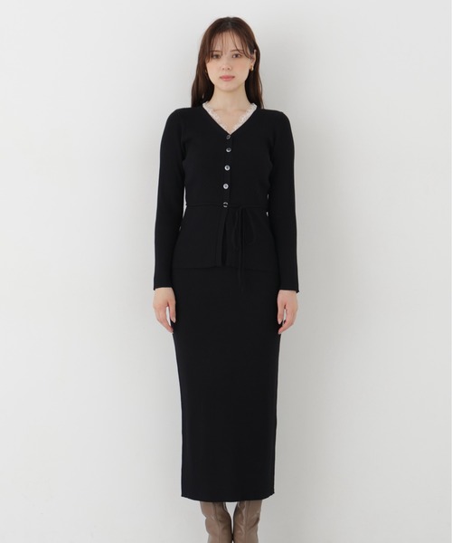 PROPORTION BODY DRESSING(プロポーションボディドレッシング)の「<a>レースリブカーデSET UP / 1216240102(ワンピース・レディース・ブルー/ブラック/カーキ・P/S/MEDIUM)」の8枚目の写真