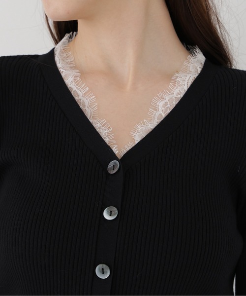 PROPORTION BODY DRESSING(プロポーションボディドレッシング)の「<a>レースリブカーデSET UP / 1216240102(ワンピース・レディース・ブルー/ブラック/カーキ・P/S/MEDIUM)」の11枚目の写真