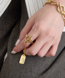 U by SPICK&SPAN（ユーバイスピックアンドスパン）の「《追加》SHUU/シュウ 葵 AOI チェーンリング  GOLD2（リング）」