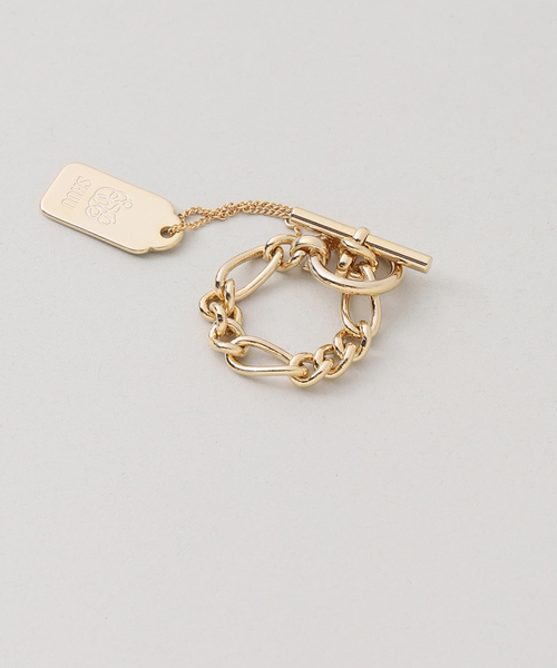 U by SPICK&SPAN(ユーバイスピックアンドスパン)の「《追加》SHUU/シュウ 葵 AOI チェーンリング GOLD2(リング・レディース・ゴールド・15 )」の2枚目の写真
