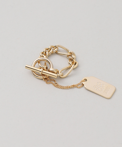 U by SPICK&SPAN(ユーバイスピックアンドスパン)の「《追加》SHUU/シュウ 葵 AOI チェーンリング GOLD2(リング・レディース・ゴールド・15 )」の3枚目の写真