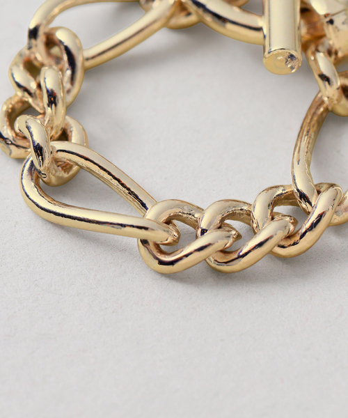 U by SPICK&SPAN(ユーバイスピックアンドスパン)の「《追加》SHUU/シュウ 葵 AOI チェーンリング GOLD2(リング・レディース・ゴールド・15 )」の4枚目の写真
