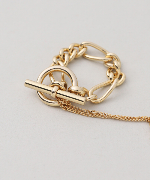 U by SPICK&SPAN(ユーバイスピックアンドスパン)の「《追加》SHUU/シュウ 葵 AOI チェーンリング GOLD2(リング・レディース・ゴールド・15 )」の5枚目の写真