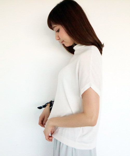 N.（N. Natural Beauty Basic）（エヌエヌナチュラルビューティーベーシック）の「ボートネックニット（ニット/セーター・レディース・ネイビー/ホワイト/カーキ・MEDIUM）」の22枚目の写真