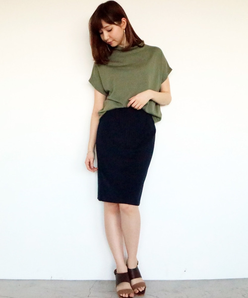 N.（N. Natural Beauty Basic）（エヌエヌナチュラルビューティーベーシック）の「ボートネックニット（ニット/セーター・レディース・ネイビー/ホワイト/カーキ・MEDIUM）」の18枚目の写真