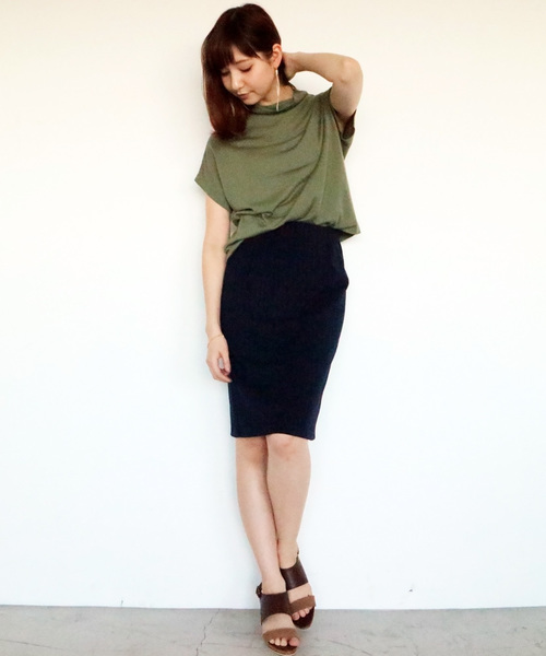 N.（N. Natural Beauty Basic）（エヌエヌナチュラルビューティーベーシック）の「ボートネックニット（ニット/セーター・レディース・ネイビー/ホワイト/カーキ・MEDIUM）」の9枚目の写真