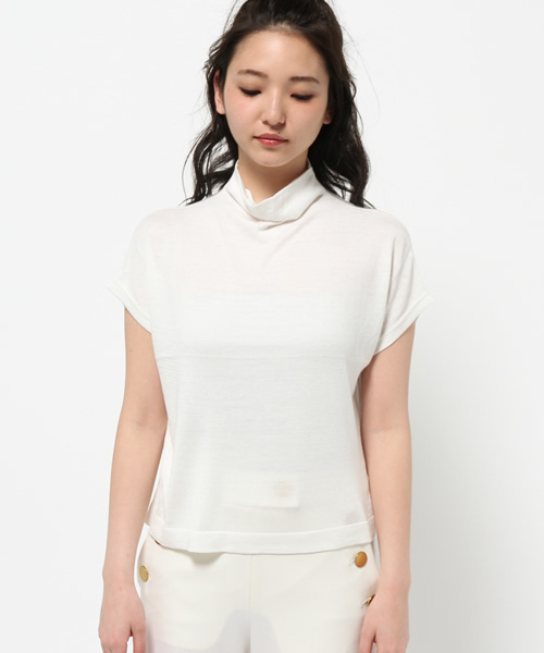 N.（N. Natural Beauty Basic）（エヌエヌナチュラルビューティーベーシック）の「ボートネックニット（ニット/セーター・レディース・ネイビー/ホワイト/カーキ・MEDIUM）」の4枚目の写真