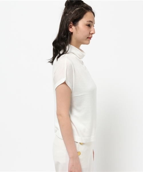 N.（N. Natural Beauty Basic）（エヌエヌナチュラルビューティーベーシック）の「ボートネックニット（ニット/セーター・レディース・ネイビー/ホワイト/カーキ・MEDIUM）」の5枚目の写真