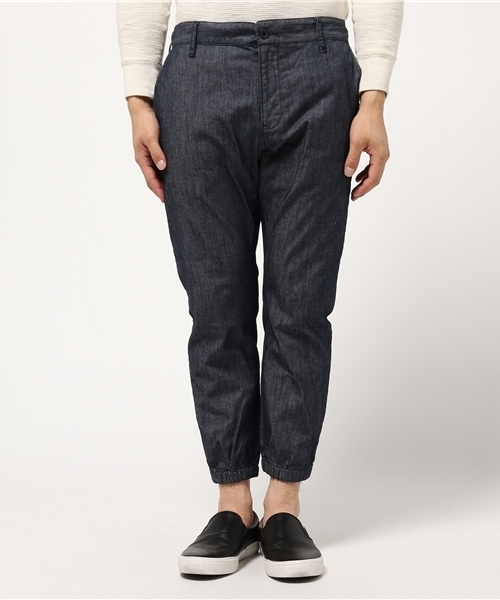 ikka（イッカ）の「インディゴデニムジョガーパンツ（デニムパンツ・メンズ・ネイビー・LARGE/MEDIUM/X-LARGE/SMALL）」の4枚目の写真