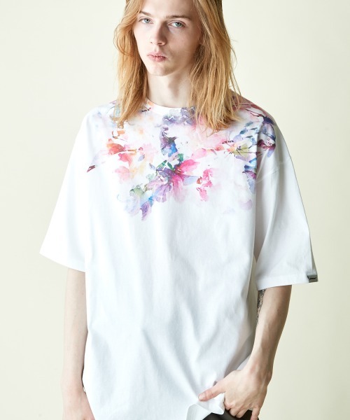 rehacer（レアセル）の「rehacer : Wrap Flower  on Wide Body  / ラップ フラワー オン ワイド ボディー（Tシャツ/カットソー・メンズ・グレー/ホワイト・SMALL/LARGE/MEDIUM/X-LARGE）」の9枚目の写真