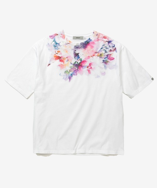 rehacer（レアセル）の「rehacer : Wrap Flower  on Wide Body  / ラップ フラワー オン ワイド ボディー（Tシャツ/カットソー・メンズ・グレー/ホワイト・SMALL/LARGE/MEDIUM/X-LARGE）」の5枚目の写真