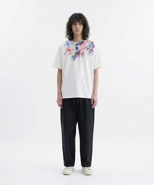 rehacer（レアセル）の「rehacer : Wrap Flower  on Wide Body  / ラップ フラワー オン ワイド ボディー（Tシャツ/カットソー・メンズ・グレー/ホワイト・SMALL/LARGE/MEDIUM/X-LARGE）」の12枚目の写真