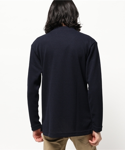 L&HARMONY（エルアンドハーモニー）の「[L&HARMONY / エルアンドハーモニー] 長袖ボトルネックニットカットソー（Tシャツ/カットソー・メンズ・ネイビー・LARGE/MEDIUM）」の2枚目の写真