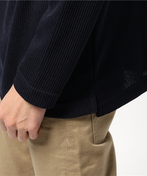 L&HARMONY（エルアンドハーモニー）の「[L&HARMONY / エルアンドハーモニー] 長袖ボトルネックニットカットソー（Tシャツ/カットソー・メンズ・ネイビー・LARGE/MEDIUM）」の4枚目の写真