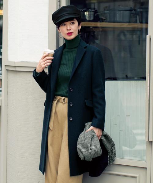 green label relaxing（グリーンレーベルリラクシング）の「◆KF W/N/CA チェスター コート（チェスターコート・レディース・ライトグレー/ベージュ/ネイビー・34/36/38/40/42/44/46）」の3枚目の写真