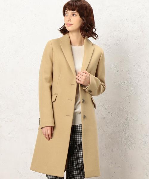 green label relaxing（グリーンレーベルリラクシング）の「◆KF W/N/CA チェスター コート（チェスターコート・レディース・ライトグレー/ベージュ/ネイビー・34/36/38/40/42/44/46）」の6枚目の写真