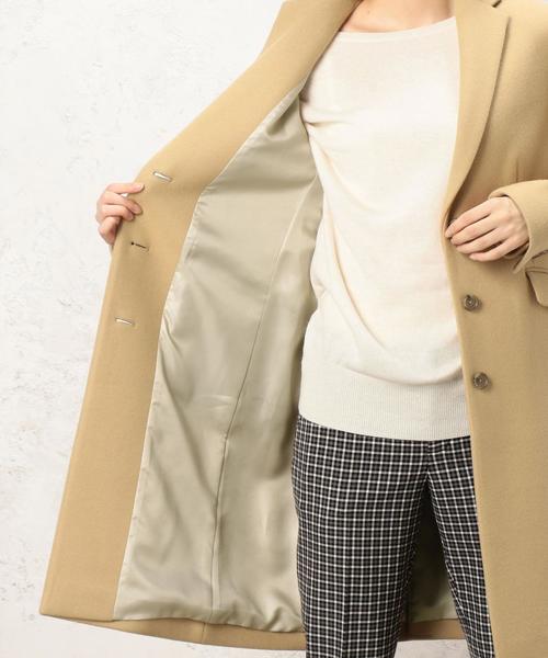 green label relaxing（グリーンレーベルリラクシング）の「◆KF W/N/CA チェスター コート（チェスターコート・レディース・ライトグレー/ベージュ/ネイビー・34/36/38/40/42/44/46）」の21枚目の写真