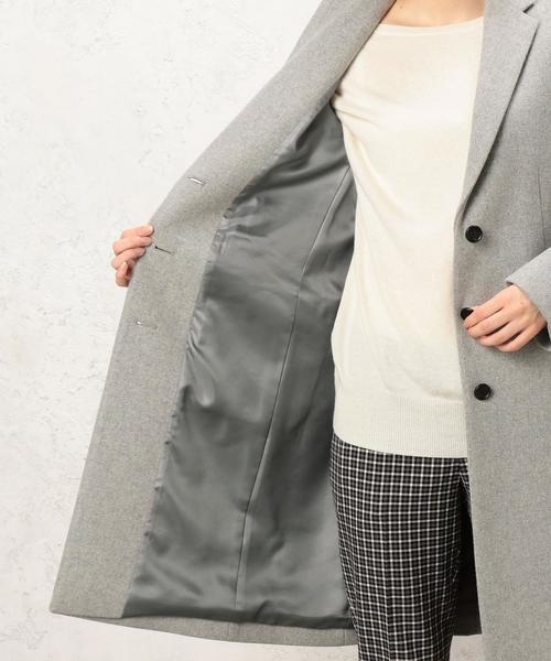 green label relaxing（グリーンレーベルリラクシング）の「◆KF W/N/CA チェスター コート（チェスターコート・レディース・ライトグレー/ベージュ/ネイビー・34/36/38/40/42/44/46）」の12枚目の写真
