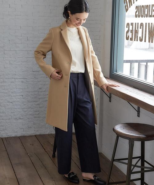 green label relaxing（グリーンレーベルリラクシング）の「◆KF W/N/CA チェスター コート（チェスターコート・レディース・ライトグレー/ベージュ/ネイビー・34/36/38/40/42/44/46）」の10枚目の写真