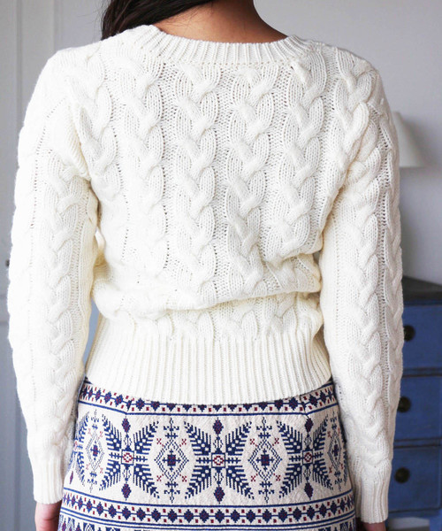 FREE'S MART（フリーズマート）の「ケーブルコンパクトニット（ニット/セーター・レディース・ホワイト/ベージュ/レッド・FREE）」の8枚目の写真