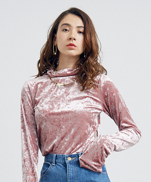 UNITED TOKYO（ユナイテッドトウキョウ）の「クラッシュベロアTOP（Tシャツ/カットソー・レディース・ピンク/オレンジ/ブラック・FREE）」の11枚目の写真