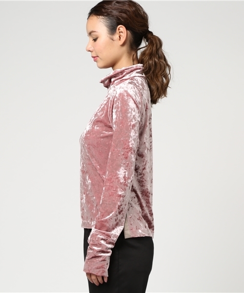 UNITED TOKYO（ユナイテッドトウキョウ）の「クラッシュベロアTOP（Tシャツ/カットソー・レディース・ピンク/オレンジ/ブラック・FREE）」の5枚目の写真