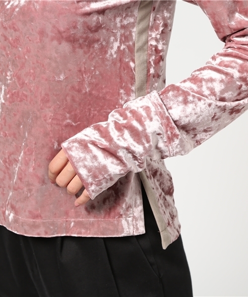 UNITED TOKYO（ユナイテッドトウキョウ）の「クラッシュベロアTOP（Tシャツ/カットソー・レディース・ピンク/オレンジ/ブラック・FREE）」の8枚目の写真