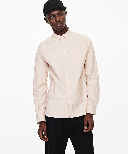 Saturdays NYC（サタデーズ ニューヨークシティ ）の「Crosby Oxford Shirt（シャツ/ブラウス・メンズ・ホワイト/ピンク/ネイビー/ブラック・L/S/M/X-SMALL/X-LARGE）」の13枚目の写真