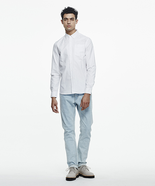 Saturdays NYC（サタデーズ ニューヨークシティ ）の「Crosby Oxford Shirt（シャツ/ブラウス・メンズ・ホワイト/ピンク/ネイビー/ブラック・L/S/M/X-SMALL/X-LARGE）」の6枚目の写真