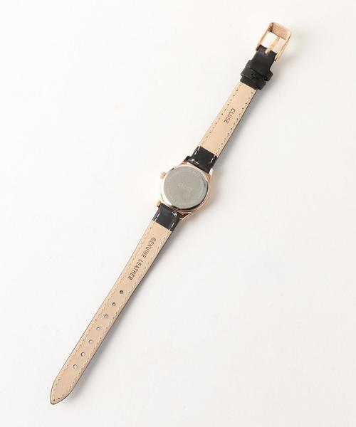 CLUSE（クルース）の「＜CLUSE＞レザー24mmフェイスウォッチ/ピンクゴールドカラー ：（アナログ腕時計・レディース・ブラック・FREE）」の4枚目の写真