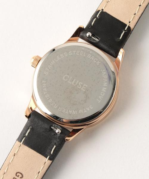 CLUSE（クルース）の「＜CLUSE＞レザー24mmフェイスウォッチ/ピンクゴールドカラー ：（アナログ腕時計・レディース・ブラック・FREE）」の5枚目の写真