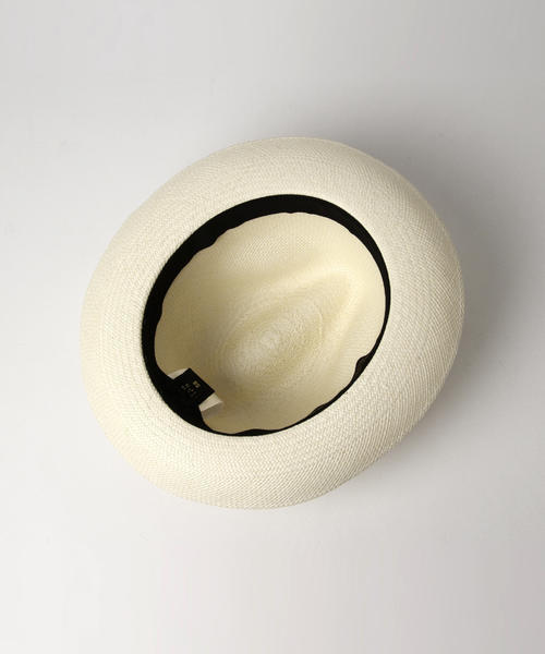 Borsalino（ボルサリーノ）の「Borsalino / PANAMA QUITE ストライプ パナマハット（ハット・メンズ・ホワイト/ブラック・58cm/60cm）」の6枚目の写真