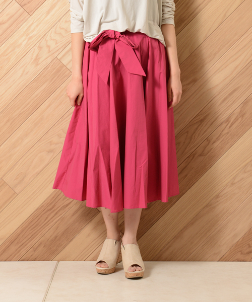 un dix cors（アンディコール）の「ボリュームフレアスカート（スカート・レディース・カーキ/ベージュ/ピンク・ﾌﾘ-）」の3枚目の写真