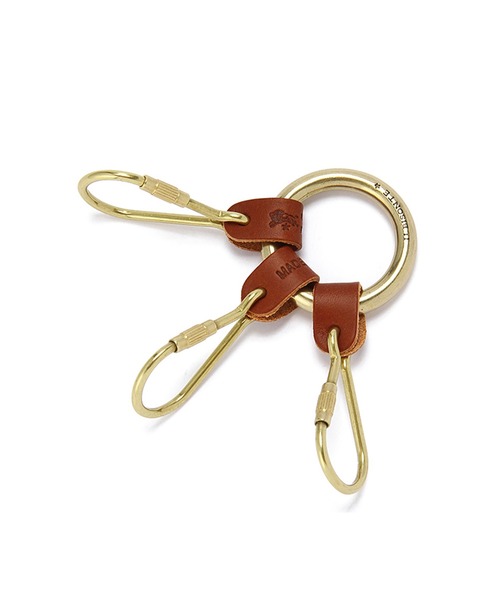 IL BISONTE(イルビゾンテ)の「IL BISONTE / ORIGINAL LEATHER / キーリング(キーホルダー・レディース・ダークブラウン/ブラック/ネイビー/レッド/オリーブ/グリーン/オレンジ/ライトブラウン/ナチュラル/ブラウン/レンガ・FREE)」の10枚目の写真