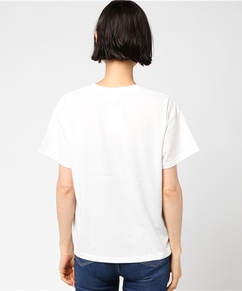 Denime(ドゥニーム)の「ARMYプリントフラワー刺繍Tシャツ(Tシャツ/カットソー・レディース・カーキ/オフホワイト・FREE)」の5枚目の写真