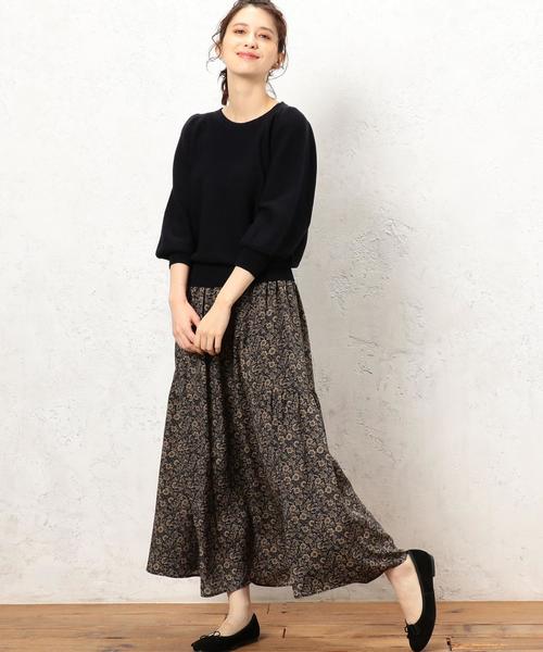 green label relaxing（グリーンレーベルリラクシング）の「■■■[手洗い可能] KF ボリュームスリーブ ニット ◆（ニット/セーター・レディース・オフホワイト/ネイビー/マスタード・FREE）」の7枚目の写真