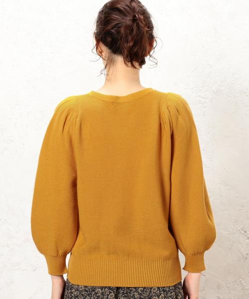 green label relaxing（グリーンレーベルリラクシング）の「■■■[手洗い可能] KF ボリュームスリーブ ニット ◆（ニット/セーター・レディース・オフホワイト/ネイビー/マスタード・FREE）」の16枚目の写真