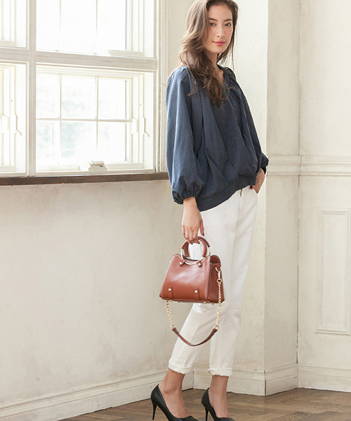 fifth(フィフス)の「リングハンドル2wayミニバッグ(ハンドバッグ・レディース・ホワイト/ベージュ/ブラウン/レッド・FREE)」の16枚目の写真