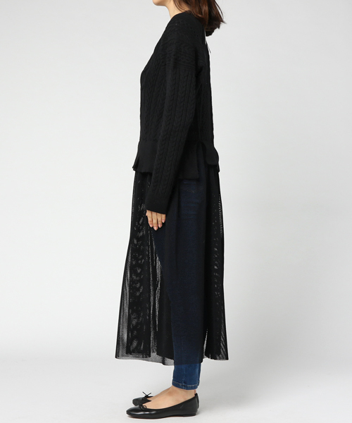 ZUCCa（ズッカ）の「ストレッチアランニット（ワンピース）」 - WEAR