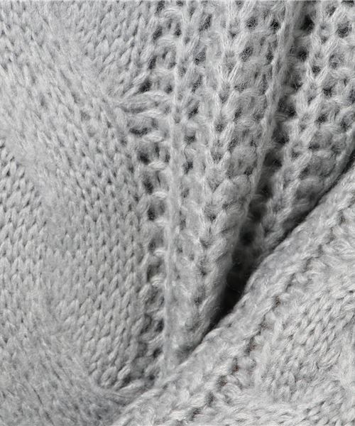 STYLEBLOCK（スタイルブロック）の「ケーブル編みオフタートルニットセーター（ニット/セーター・レディース・パープル/グレー/キャメル/グリーン・FREE）」の9枚目の写真